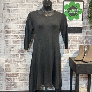 Neiman Marcus Dark Gray Knit midi dress large